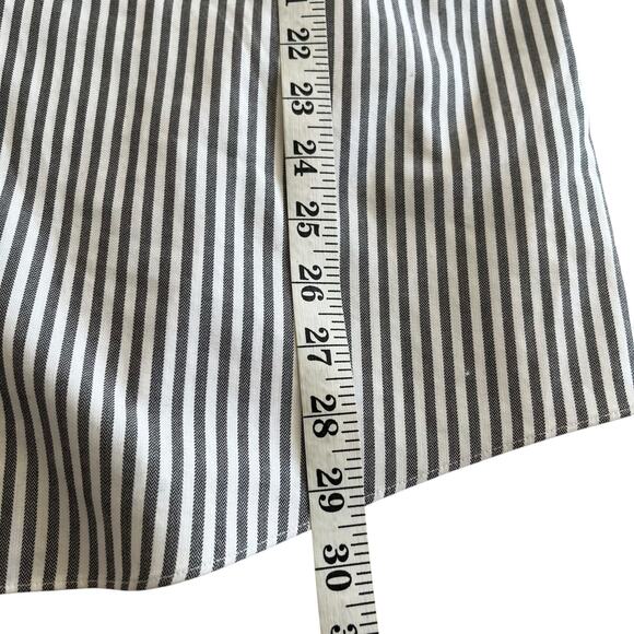 Brooks Brothers White Gray Striped Regent Fit Non-Iron Dress Cotton Shirt 16.5 - Picture 7 of 7